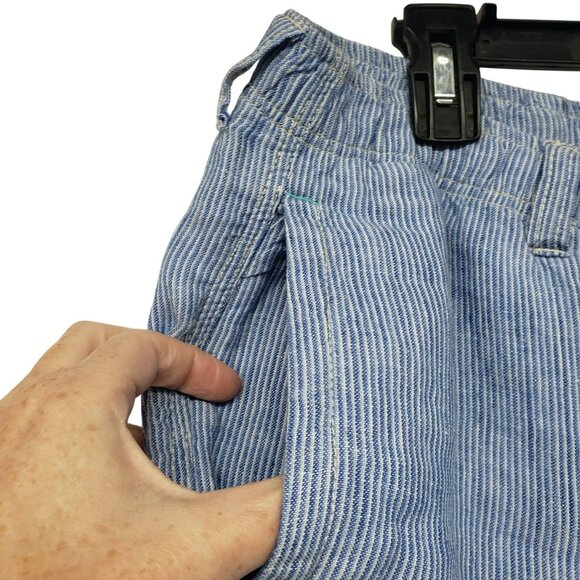 Tommy Bahama Relax Light Blue Stripe Linen Pants Mens L Large Vacation Resort - Picture 4 of 13